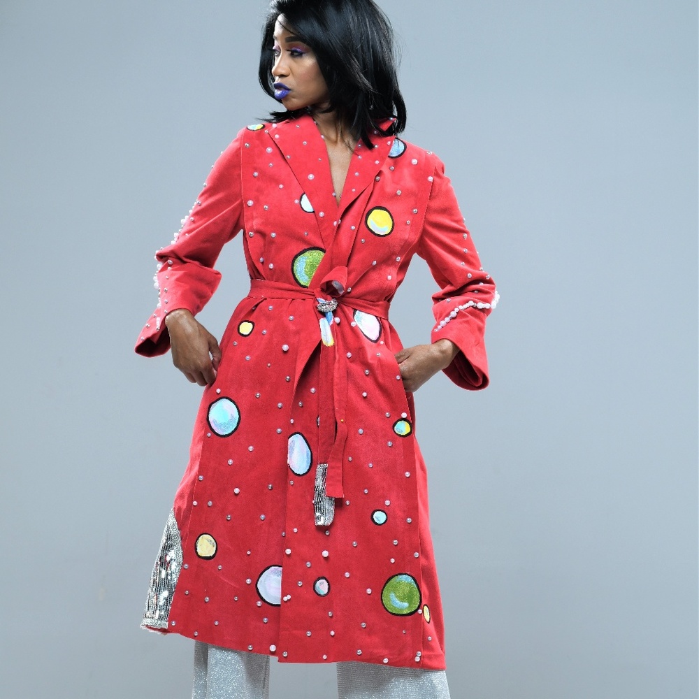 "BLING A LA MODE" SUEDE COAT